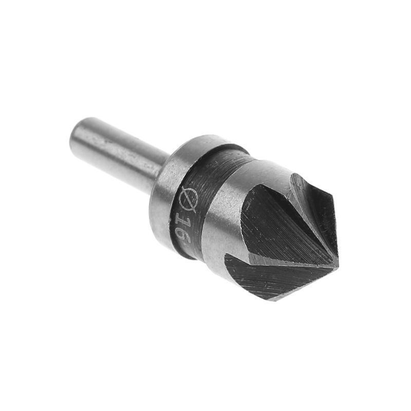 5Pcs 82 Degree Chamfer Angle HSS 5 Flute Countersink Drill Bit Set Tools