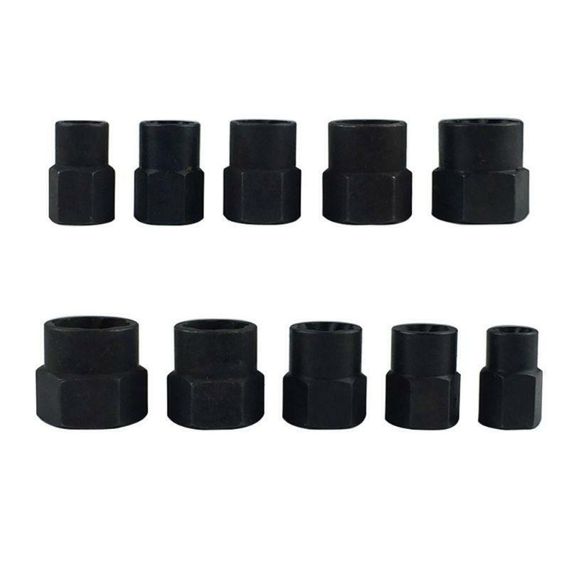 11Pcs Damaged Bolt Nut Screw Remover Extractor Nut Removal Socket Set Kit With
