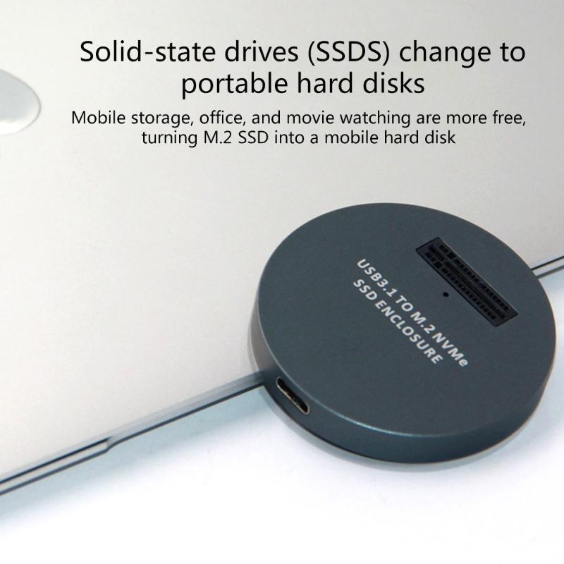 USB 3.1 Type-C to PCI-E M.2 NVMe SSD Enclosure Adapter Converter for Windows OSX