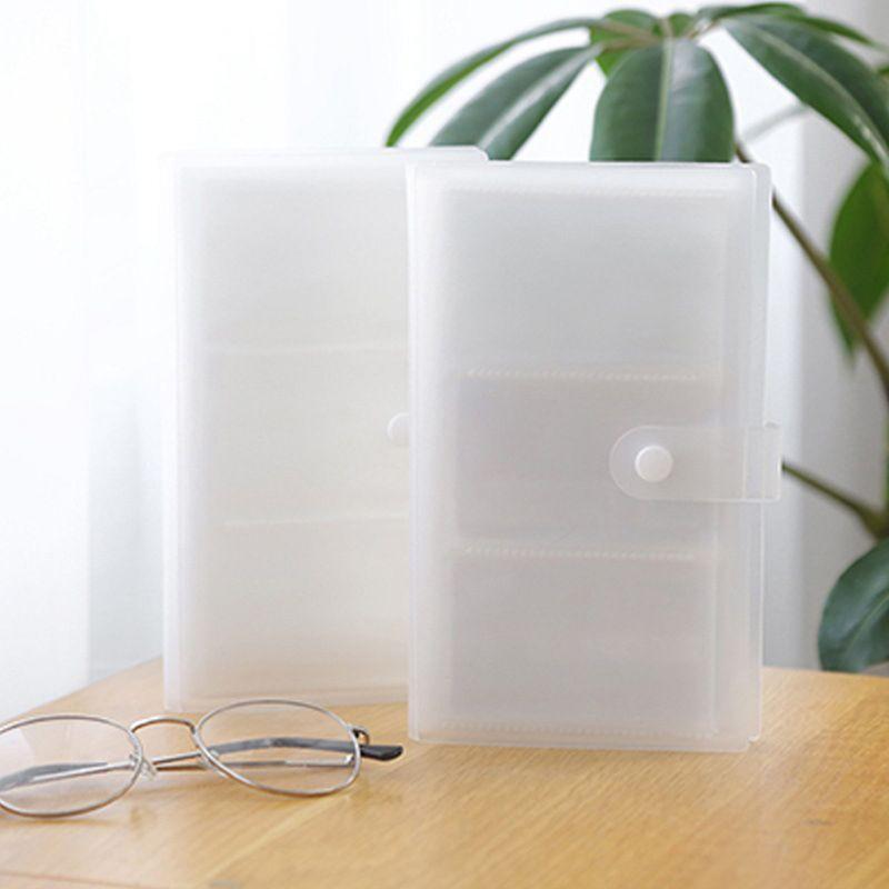 240 Slots Transparent PP Cover Business Card Book Large Capacity ID Holders Clip