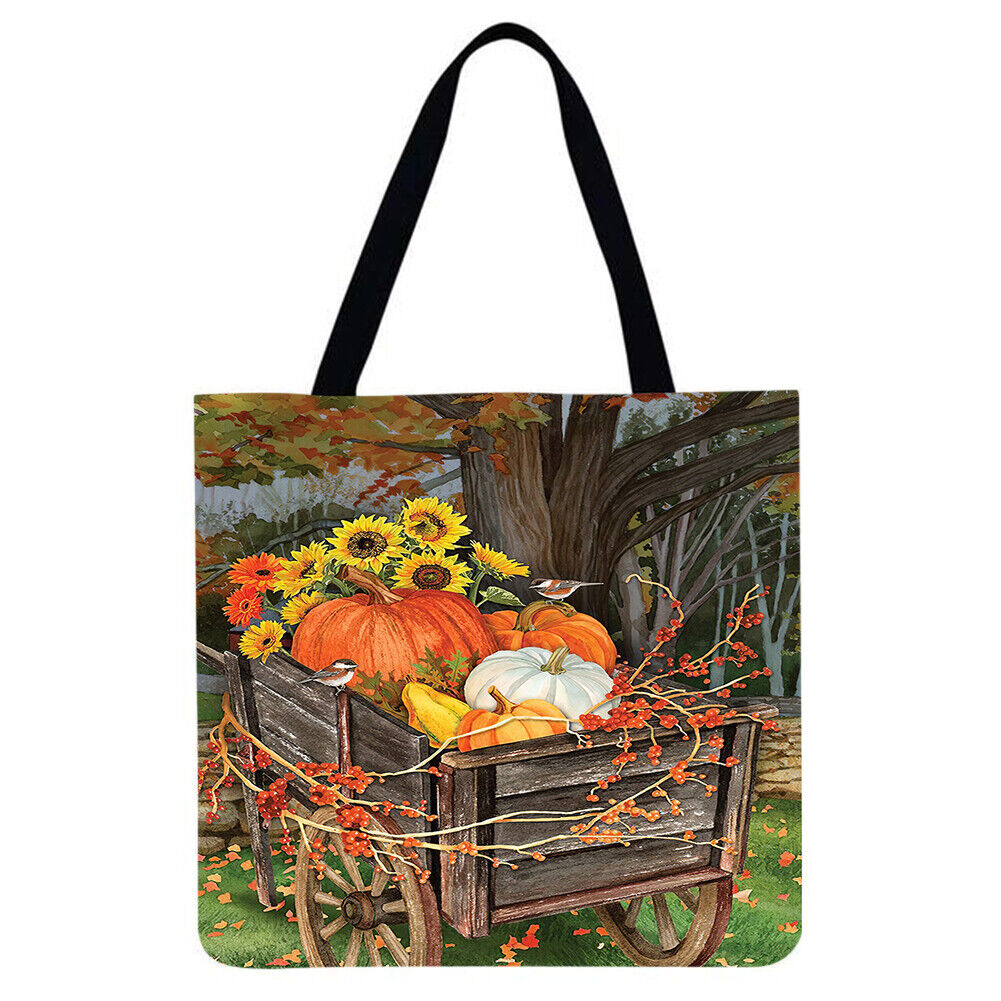 plant Printed Shoulder Shopping Bag Casual Large Tote Handbag (40*40cm)
