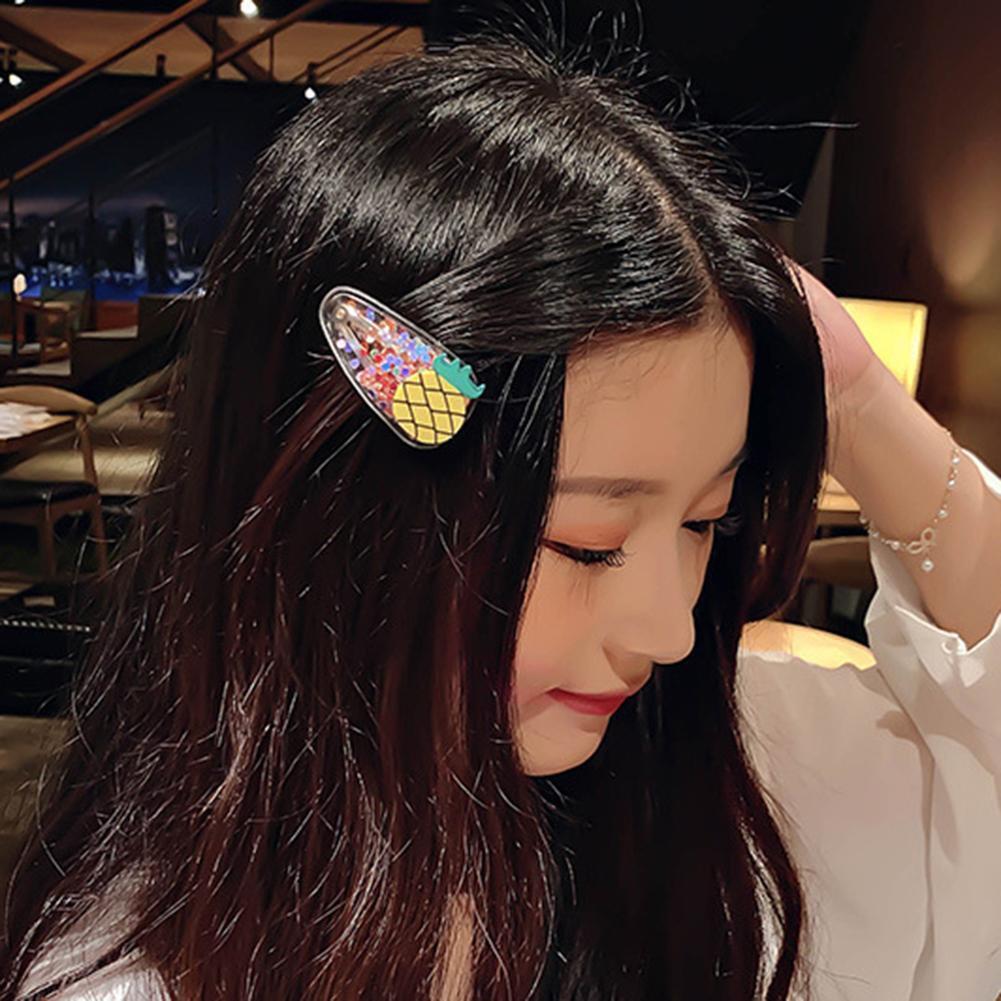 5pcs Fruit Sequin Hair Clip Korean Candy Color Women BB Hairpin (Style 3)