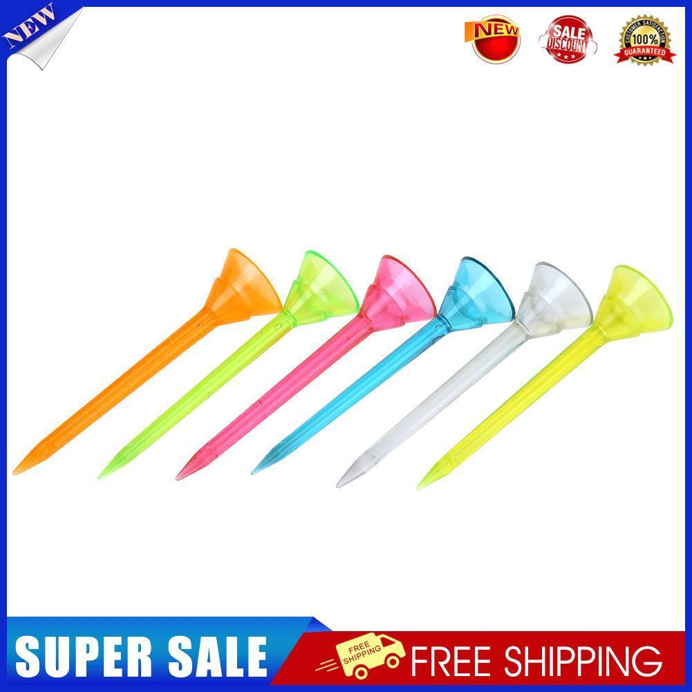 6pcs Outdoor Golf Tees Plastic Nails Holder Support Training Aid (Colorful)