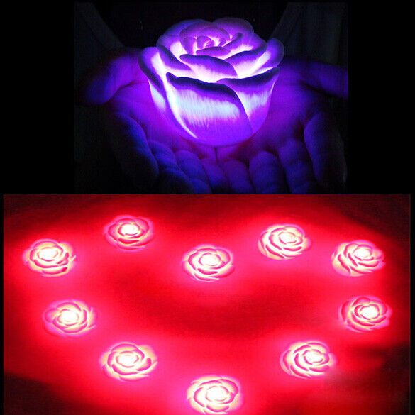 LED Night Lamp Romantic Rose Flower Night Light Color Changed Lamp LED