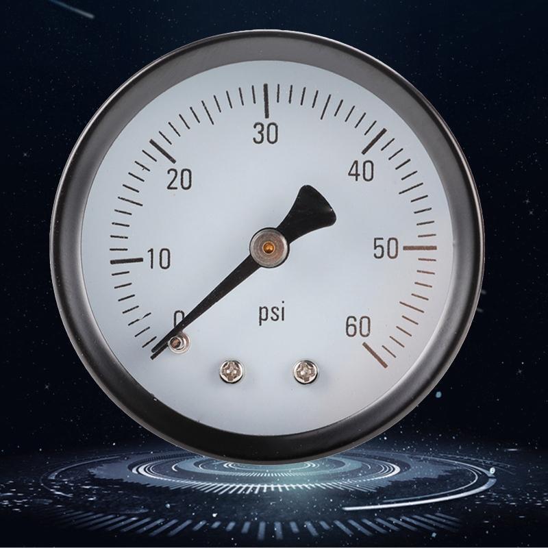 Portable Pressure Gauge 1/8-inch Thread Brass Pressure Meter Air Pressure Gauge