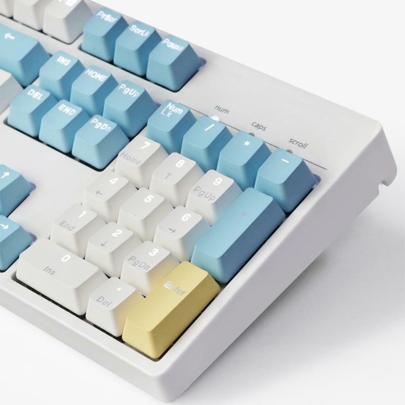 108 Keys Colorful Chalk Design PBT Backlit Keycaps For Cherry Mx Keyboard Keycap