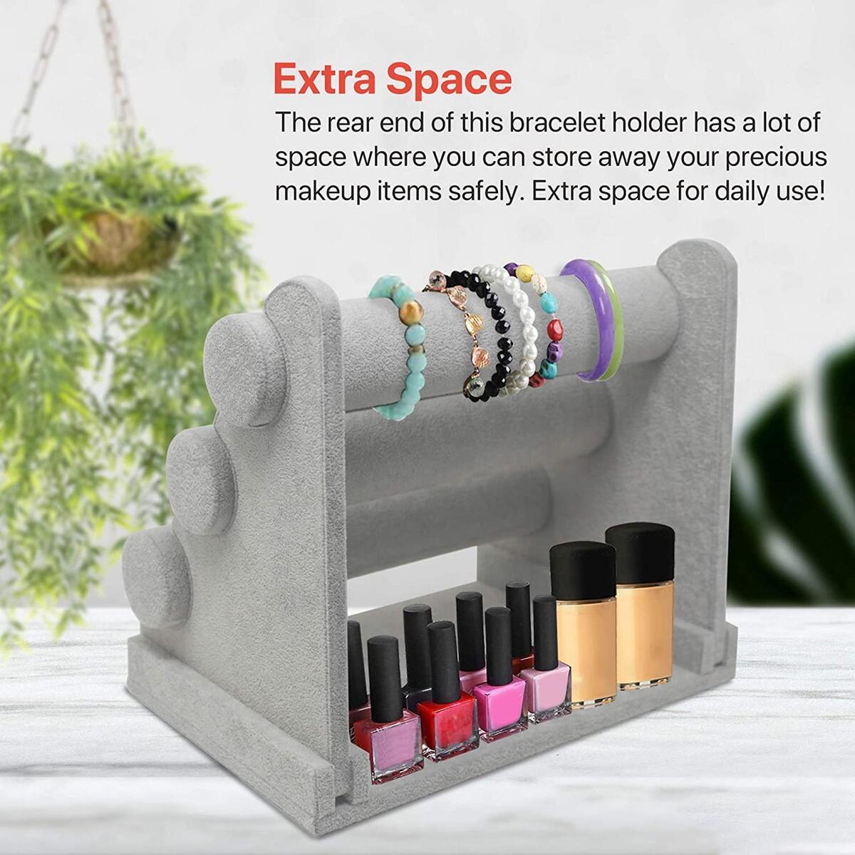 2x 3 Tiers Bracelet Holder Jewelry Tray Necklace Organizer Display Removable