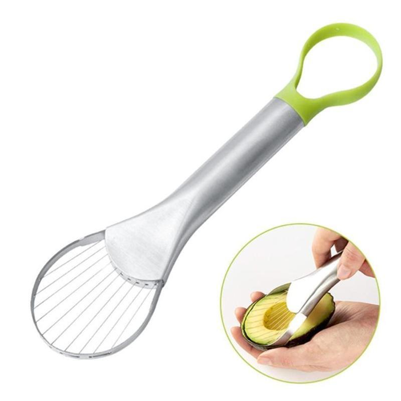 Stainless Steel Avocado Slicer 2-in-1 Avocado Cutter for Kiwi Dragon Fruit