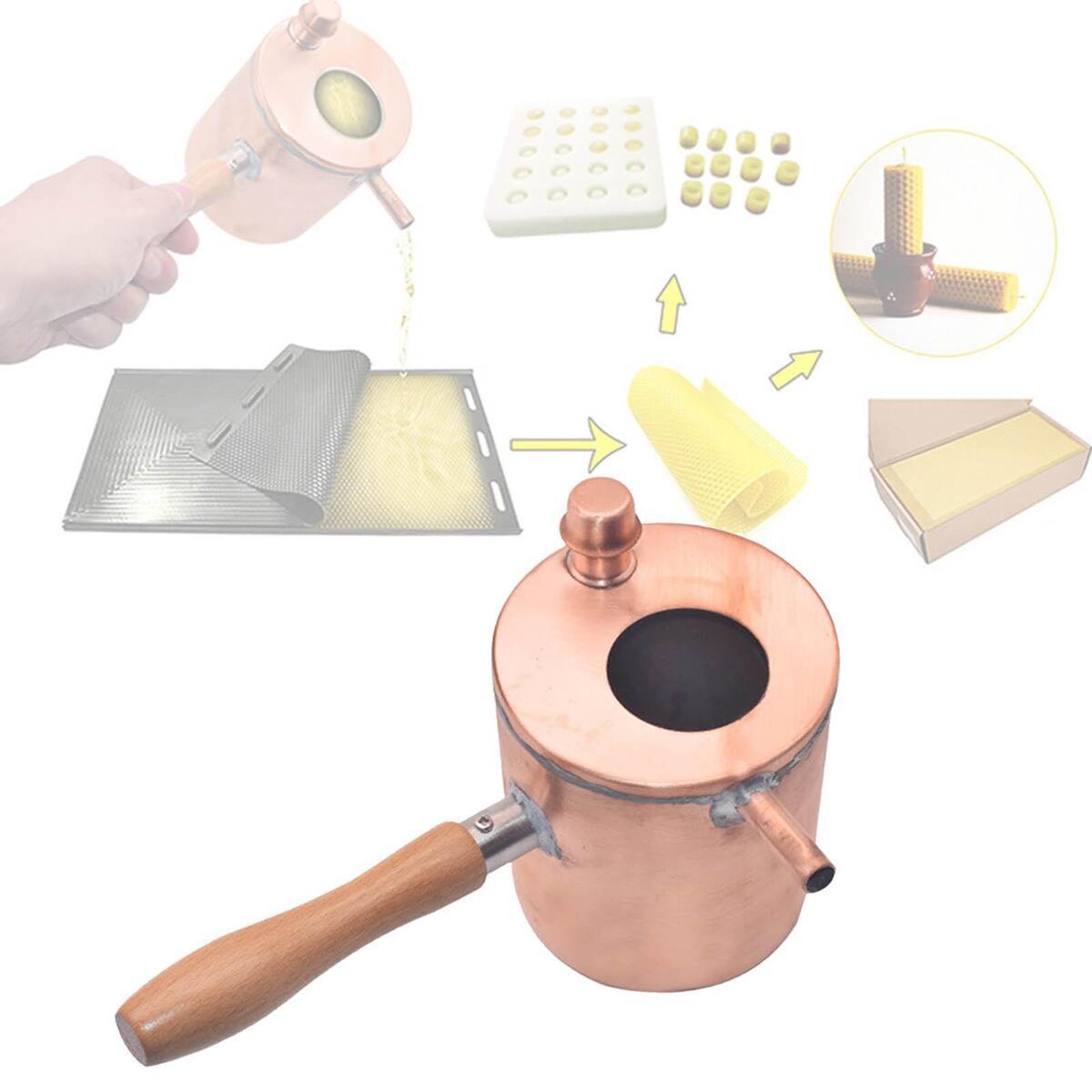 Wax Beeswax Melting Pot Supplies Storage Furnaces Pouring DIY for Beginners