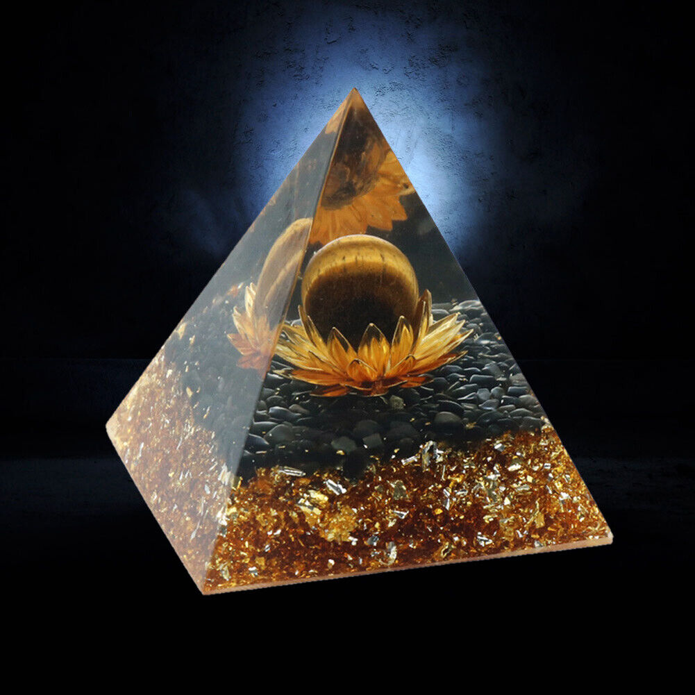5cm Orgonite Pyramid Natural Crystal Stone Orgone Energy Healing Home Decor