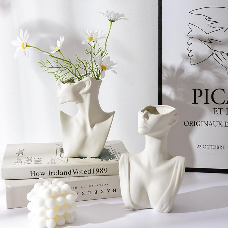 Half-body Human Body Vase Silicone Molds for Making Succulent Plant Flower Pot