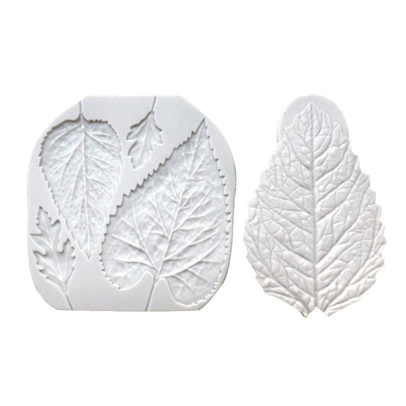Set of 2 DIY Cake Decorating Mould Leaf Silicone Cake Molds Sugar Fondant Moulds
