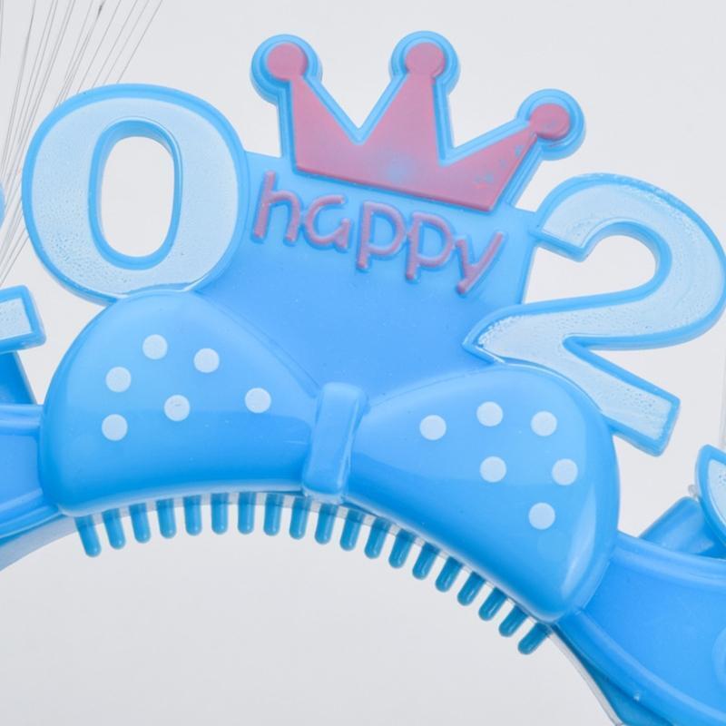 Plastic Hair Hoop with Teeth Flash Crown Headband All-match for Theme Party