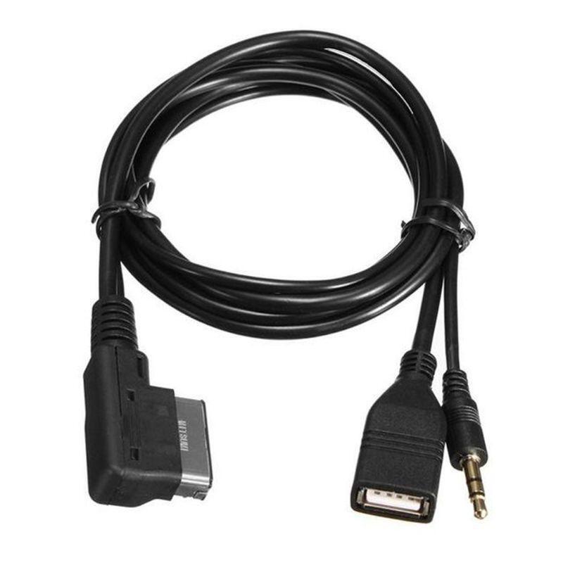 3.5mm AUX Audio Cable MDI AMI MMI Interface USB Adapter for A6L A8L Q7 A3 A4L A5