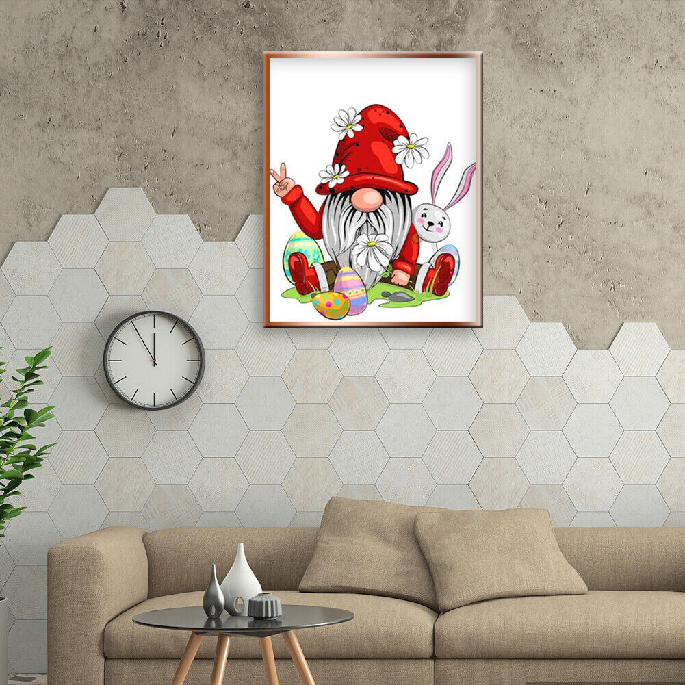 Easter Gnomes 5D Full Drill Round Diamond Painting Mosaic Kit Home Decor