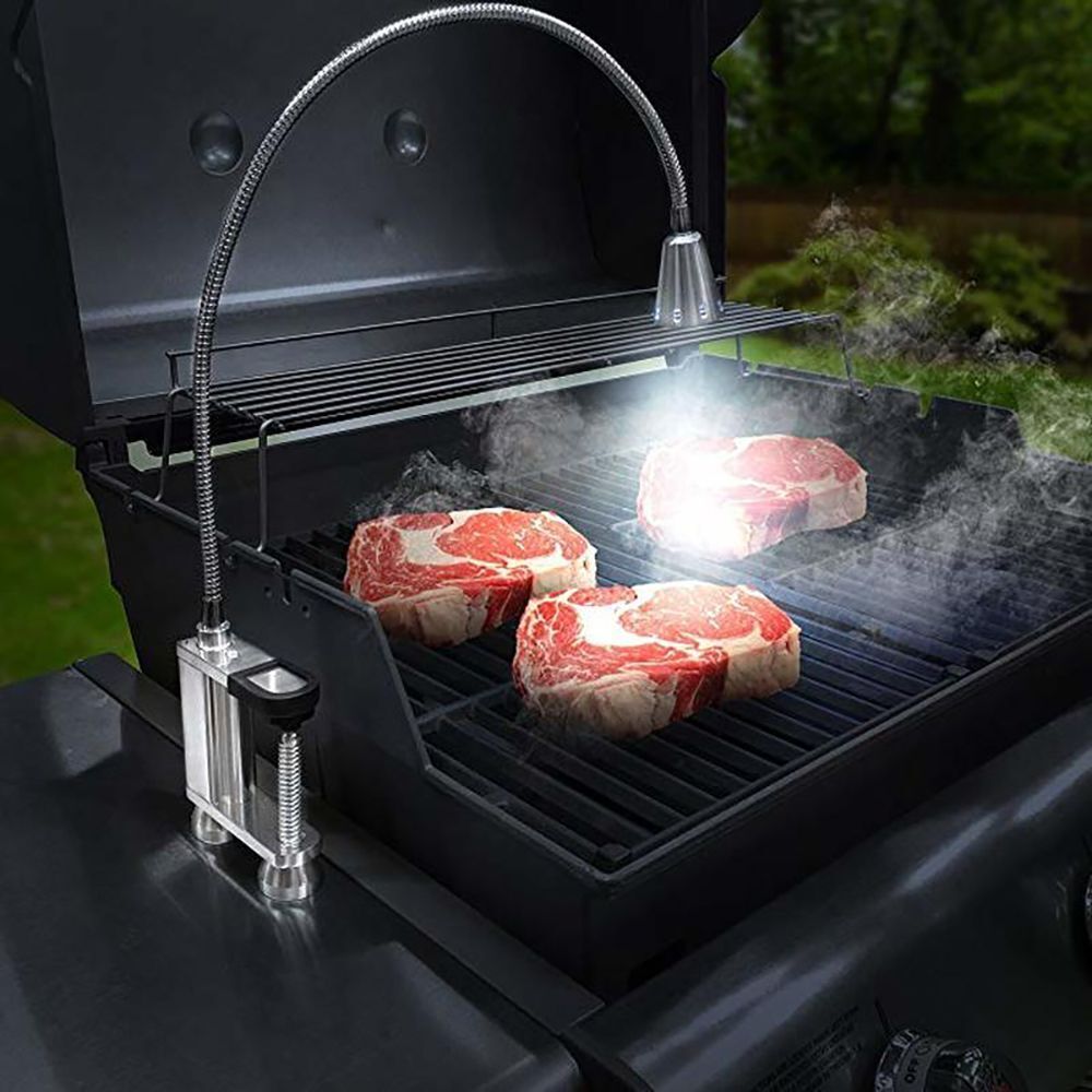 Outdoor Adjustable Screw Clamp Barbecue Tools Picnic Grill Light BBQ LED