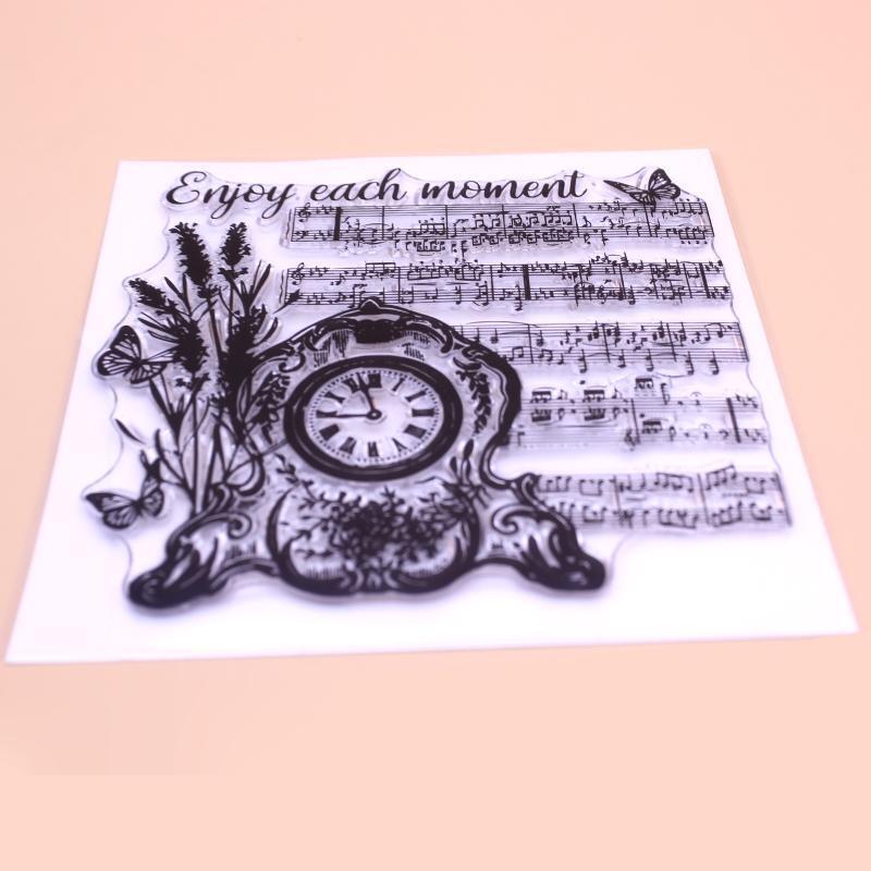 Enjoy Each Moment Clear Stamp Seal Handmade Crafts Embossing Decor