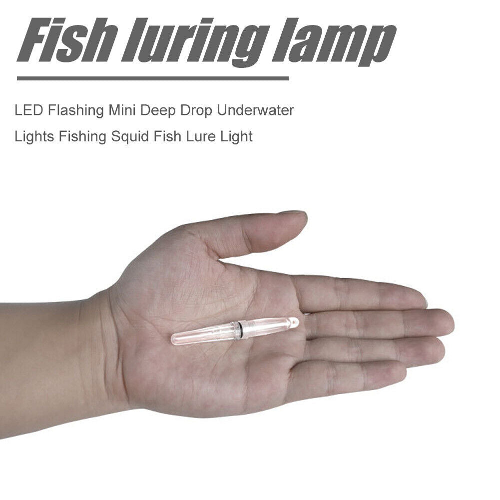 LED Flash Underwater Lights Fishing Lure Bait Attracting Night Fish Lamp
