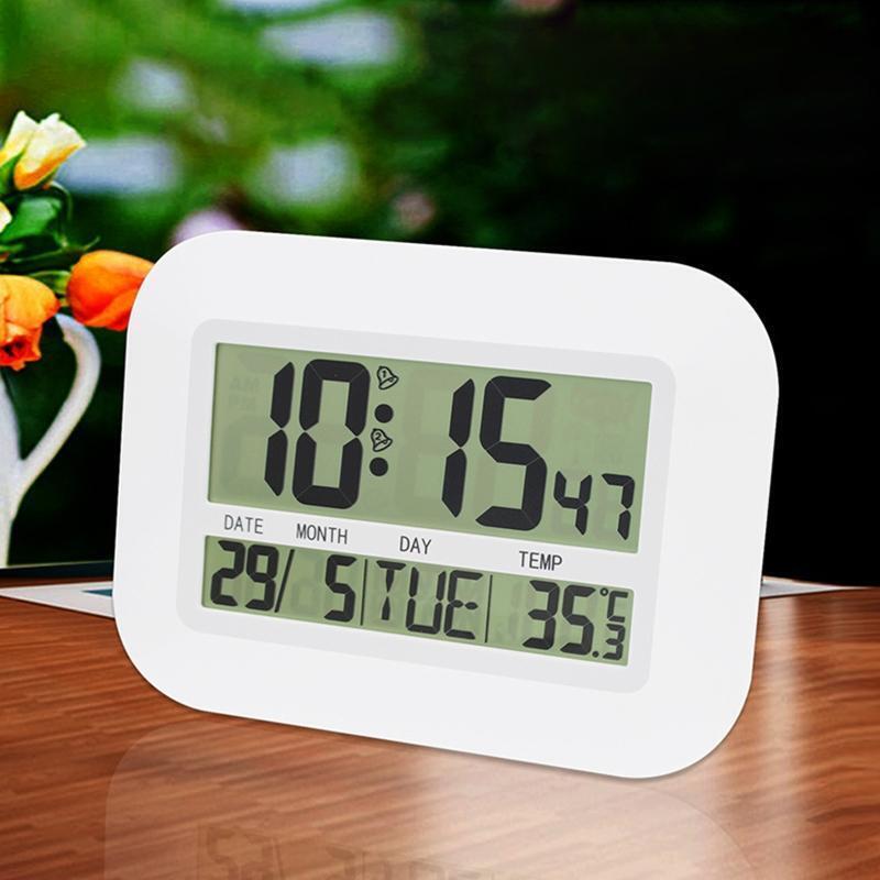 Home Electronic Perpetual Calendar Alarm Clock Temperature Large Screen Digital