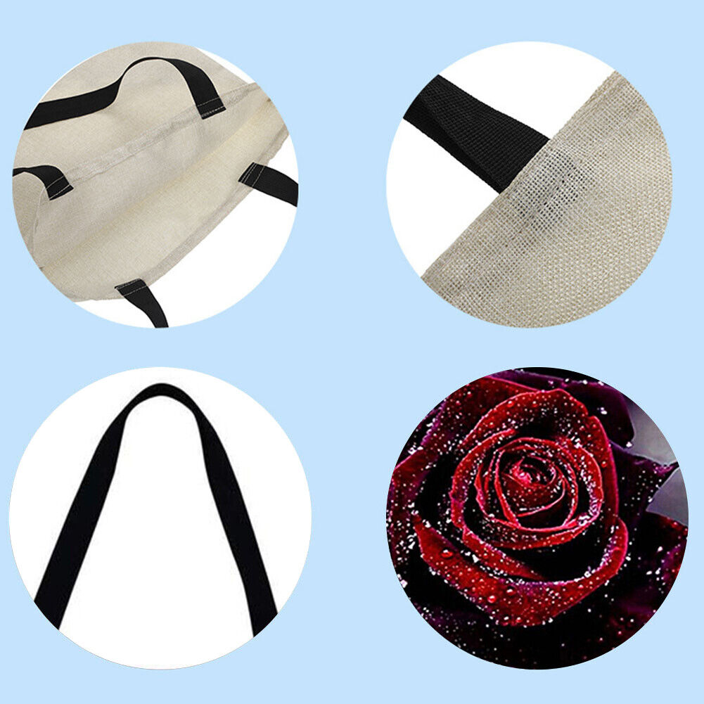 Red rose Printed Shoulder Shopping Bag Casual Large Tote Handbag (40*40cm)