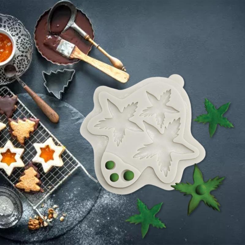 Fondant Moulds Rose Flower Calyx Leaf Shapes Silicone Mold DIY Cake Baking Tools