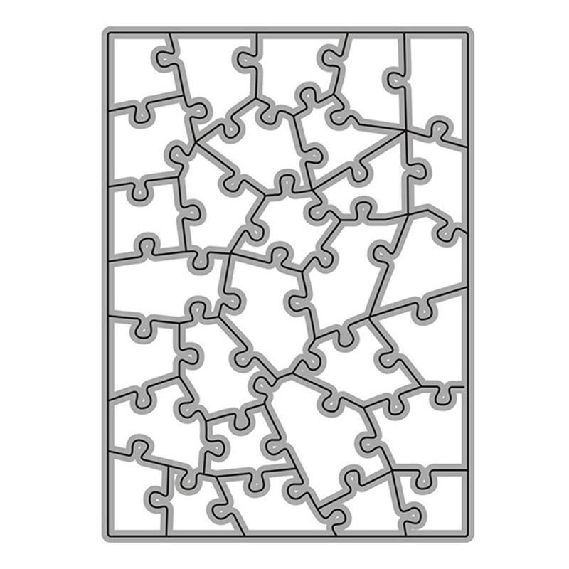 Metal Irregular Puzzle Cutting Dies Stencil Scrapbook Album Paper Card Template