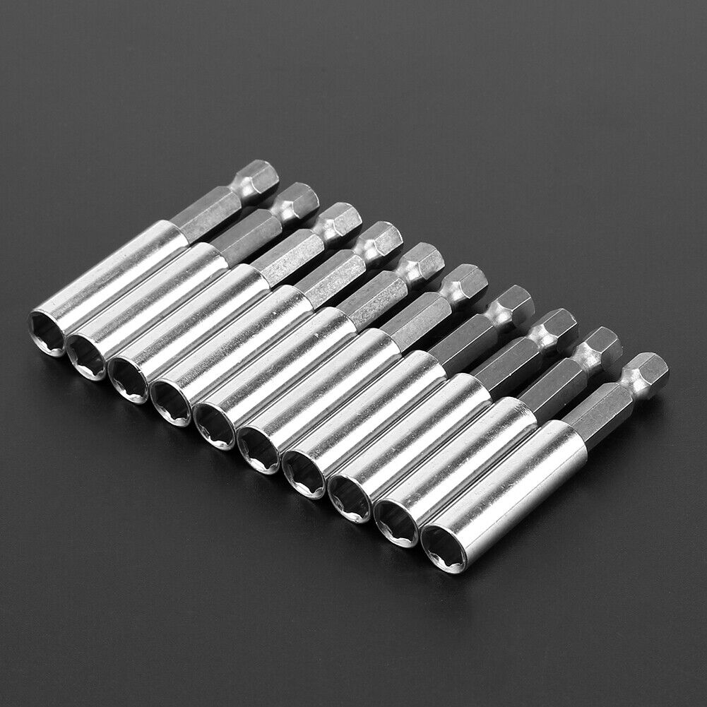 10pcs 1/4 Inch Bit Holder Screwdriver Bit Extension Bar Connecting Piece