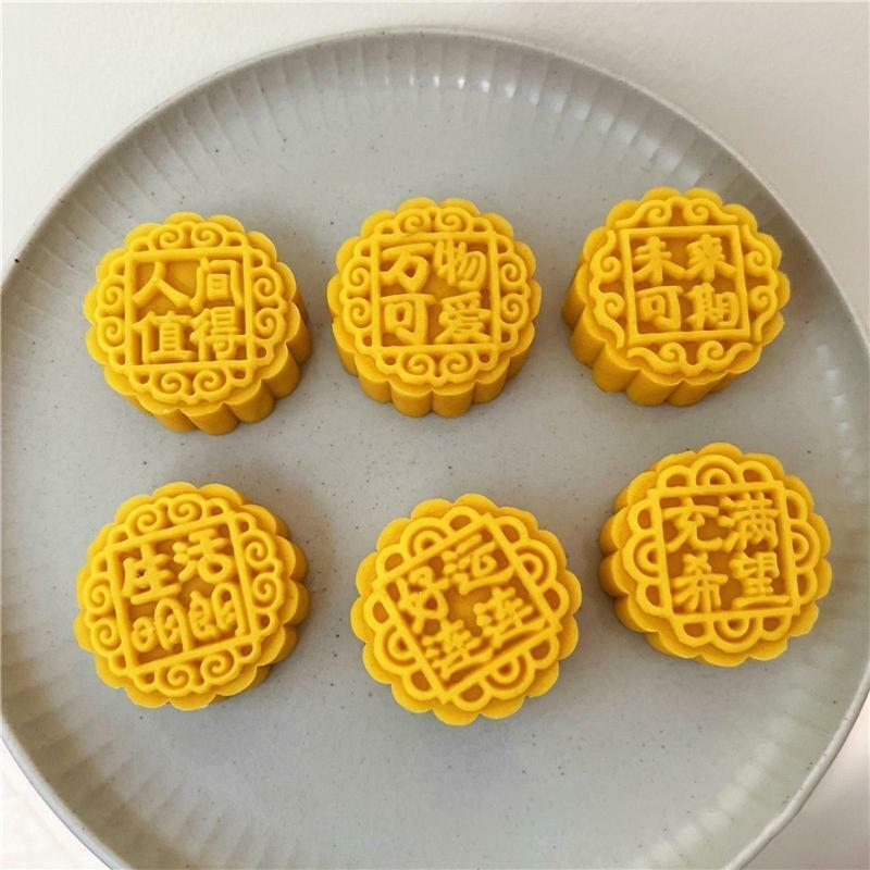 50g Chinese Words Shaped Hand Pressure Mooncake Decorating Gadgets for Mid-Autum
