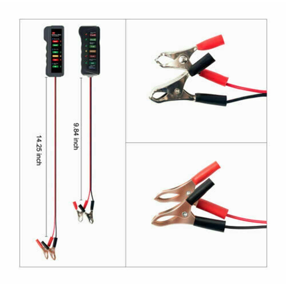 12V Battery Alternator Tester Battery Detector Diagnostic Tool Circuit Tester