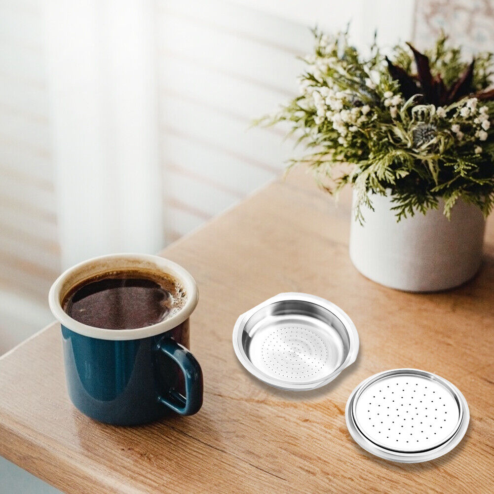 Stainless Steel Coffee Filter Cup Reusable Coffee Capsule Set for Senseo