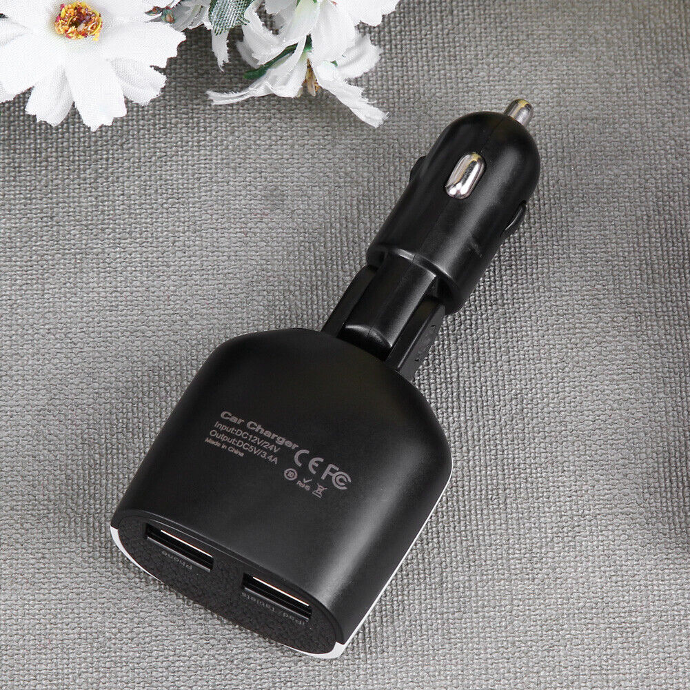 Universal 5V 3.4A 2 Ports Dual USB Car Charger LED Display Power Adpater-17