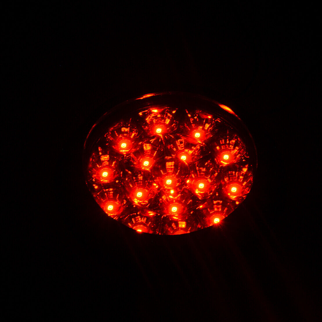 Red LED 4" Round Truck Trailer Tail Stop Turn Brake Light Indicator with Grommet