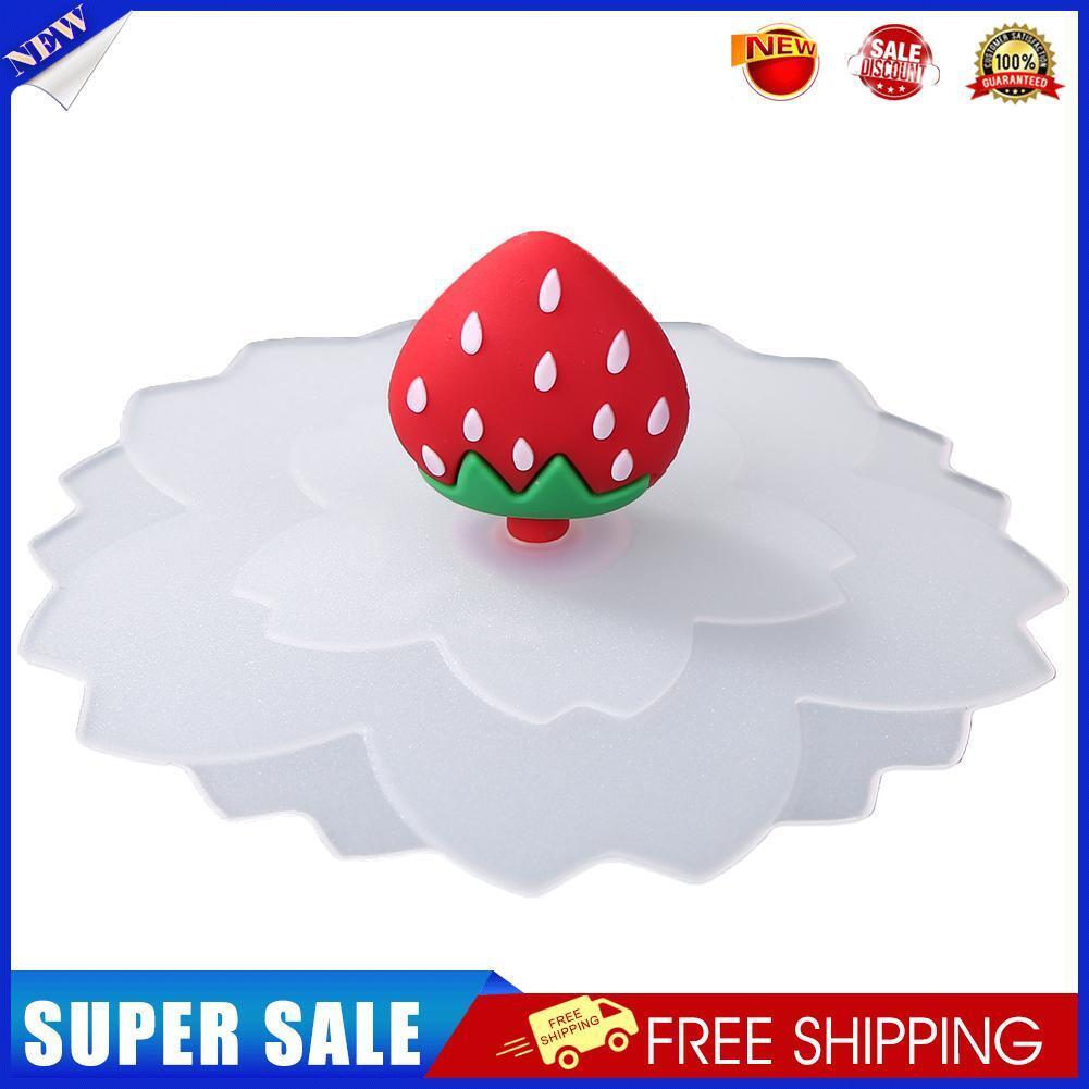 Reusable Silicone Cup Cover Heat Resistant Sealed Leakproof Cups Lid (F)