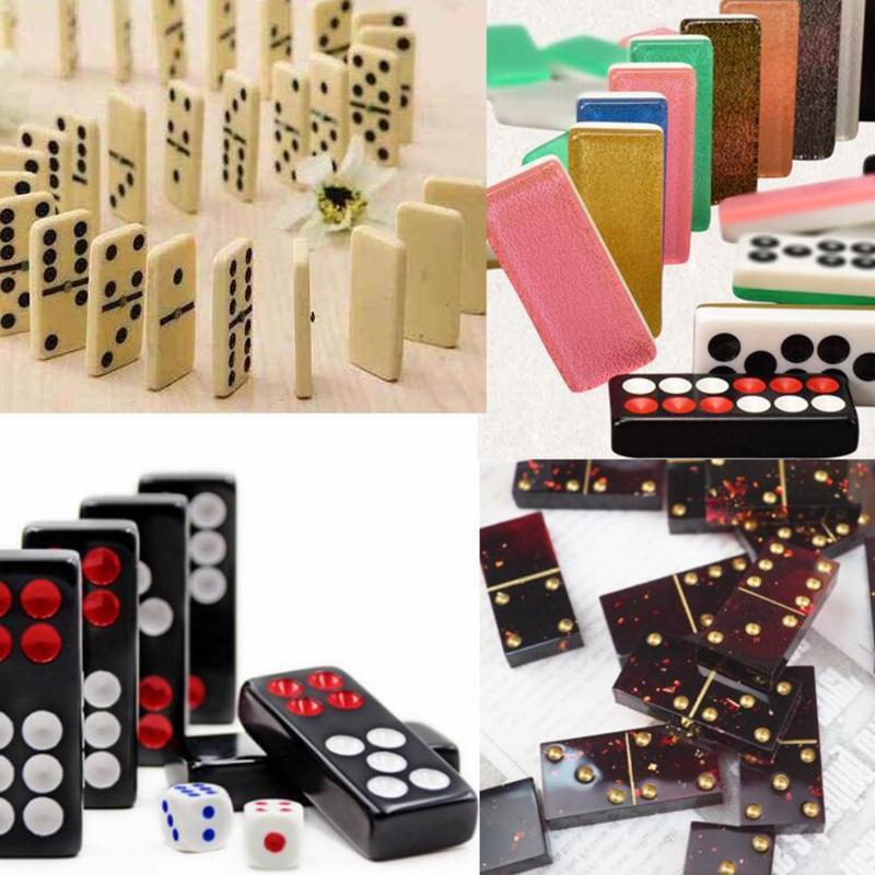28 Cavities Dominoe Games Mold DIY Crafts Handmade Jumbo Silicone Dominoes Mold