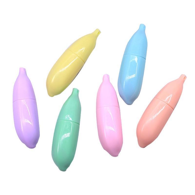 6 Colors Novelty Highlighter Marker Pens Non Toxic Quick Drying Kid Graffiti Set