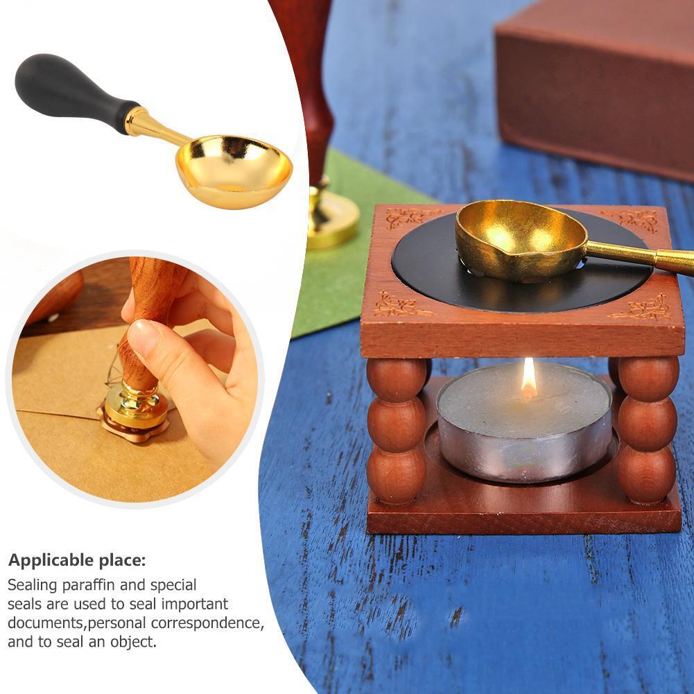 Fire Paint Sealing Wax Spoon Melting Firing Stamp Envelopes Card Metal Tool