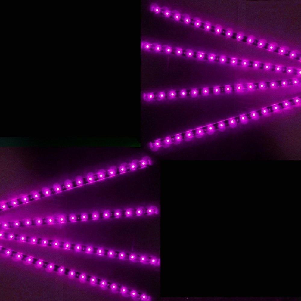 New Flexible Waterproof 30cm 15 LED SMD   DC 12V Car LED Light Strips Purple