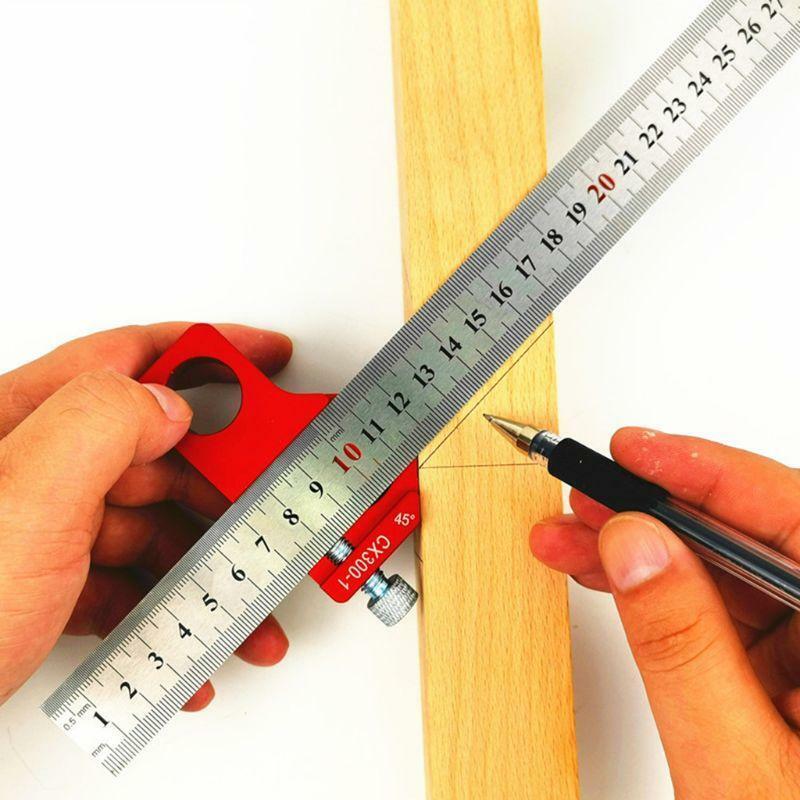 Aluminum Alloy CX300-1 Height Ruler 300mm Scale Ruler Woodworking Ruler