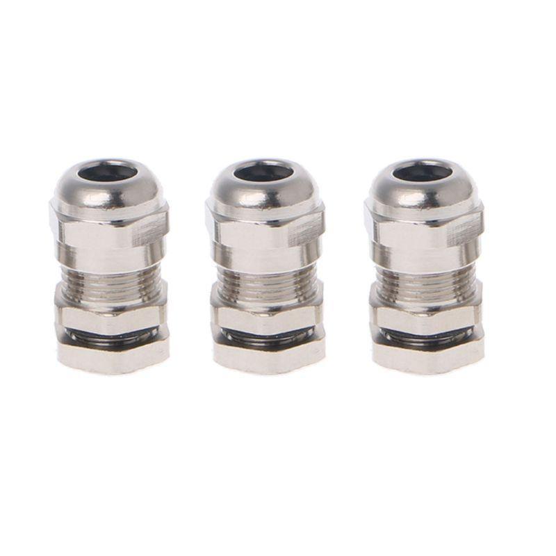 3 Pcs Stainless Steel Cable Gland PG7 3.0-6.5mm Cable Connectors Easy to Use