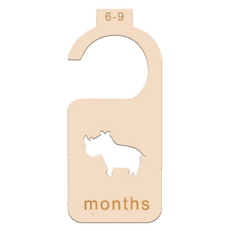 8Pcs Baby Closet Dividers Animal Theme 24 Months Newborn Clothes Organizer Label