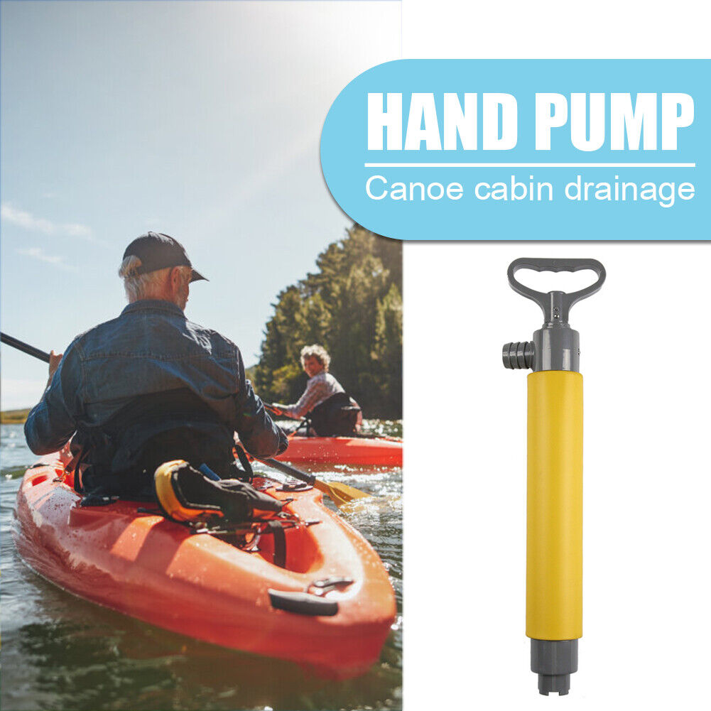 46cm Kayak Hand Pump Canoe Hand Bilge Pump for Emergency Rescue (Yellow)