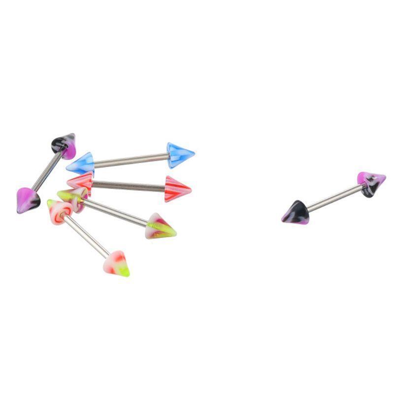 110 PCS Body Jewelry Piercing Eyebrow Navel Belly Tongue Lip Bar Ring