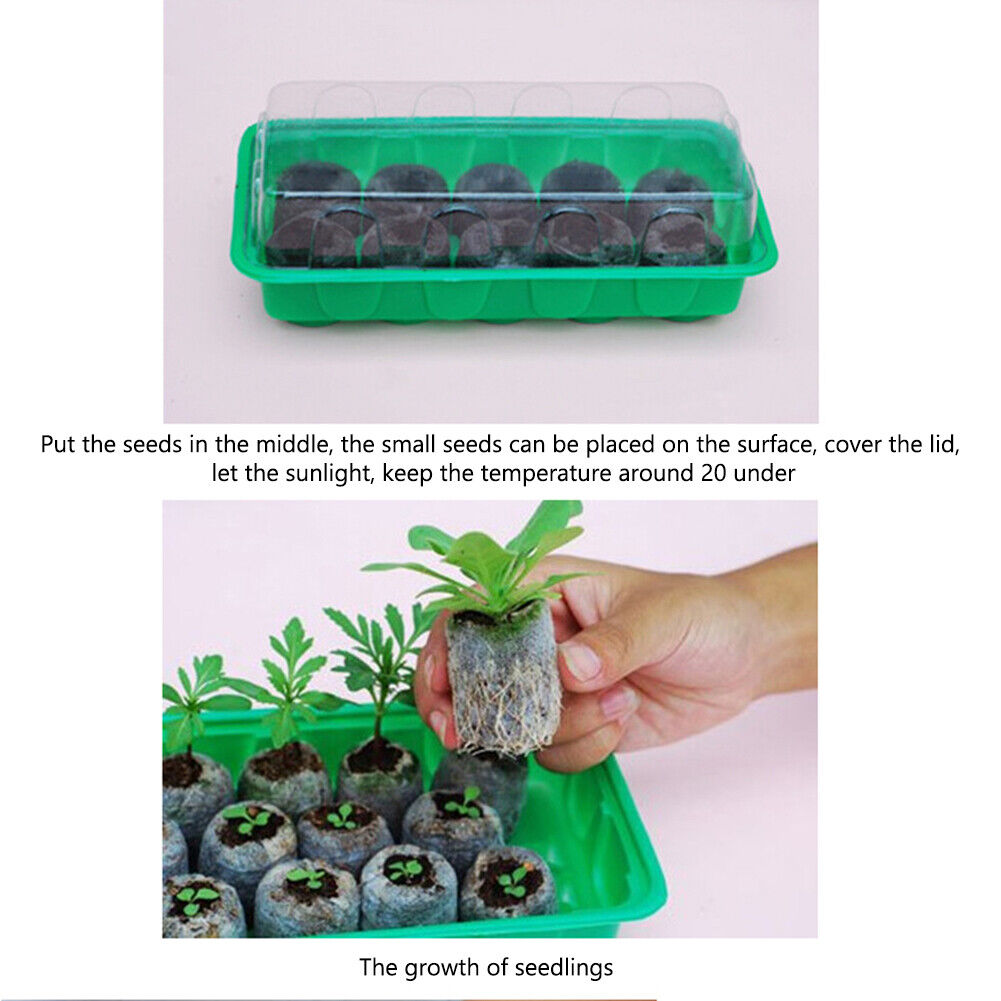 10pcs Jiffy Peat Pellets Seedling Soil Block Starting Plugs Seed Starter