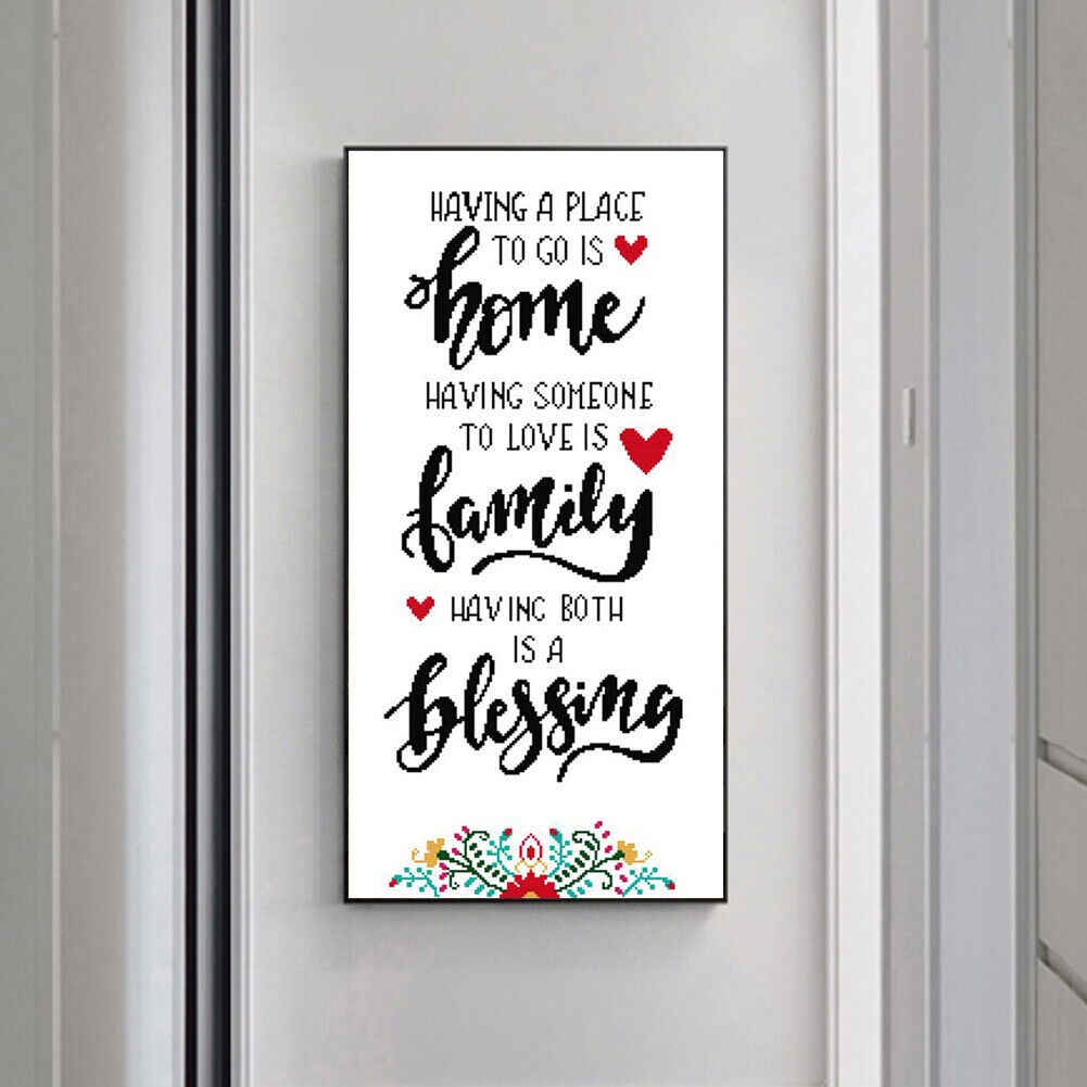 DIY Love Home Partial Cross Stitch Embroidery Canvas Home Wall Decorations