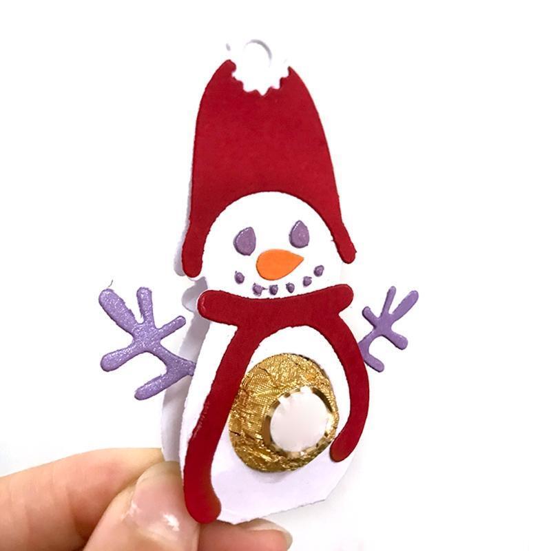 Christmas Snowman Chocolate Metal Cutting Dies Stencil DIY Scrapbooking Album