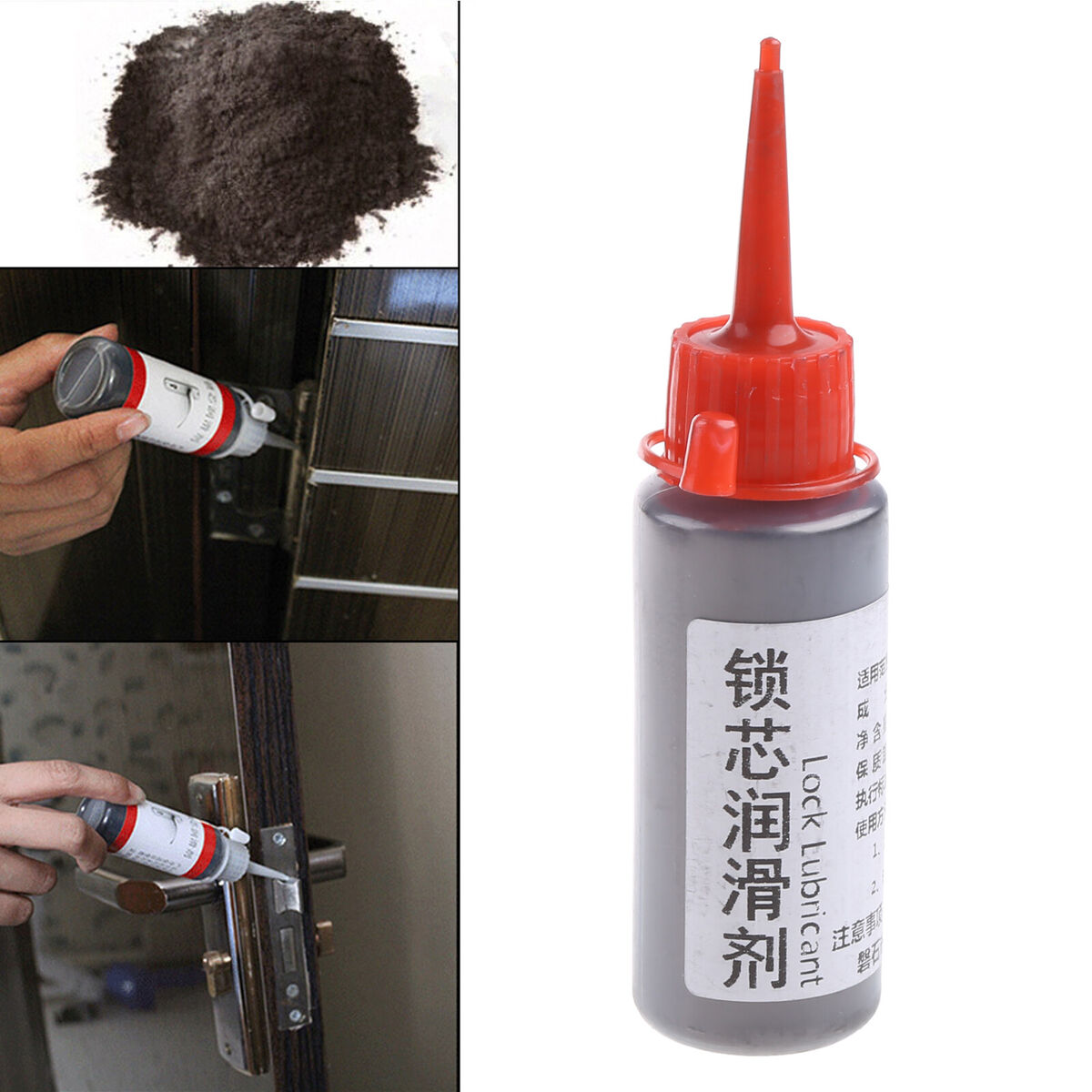 60ml Non-toxic Lubricant Maintaining Graphite Powder Engine Cover Safety Lock