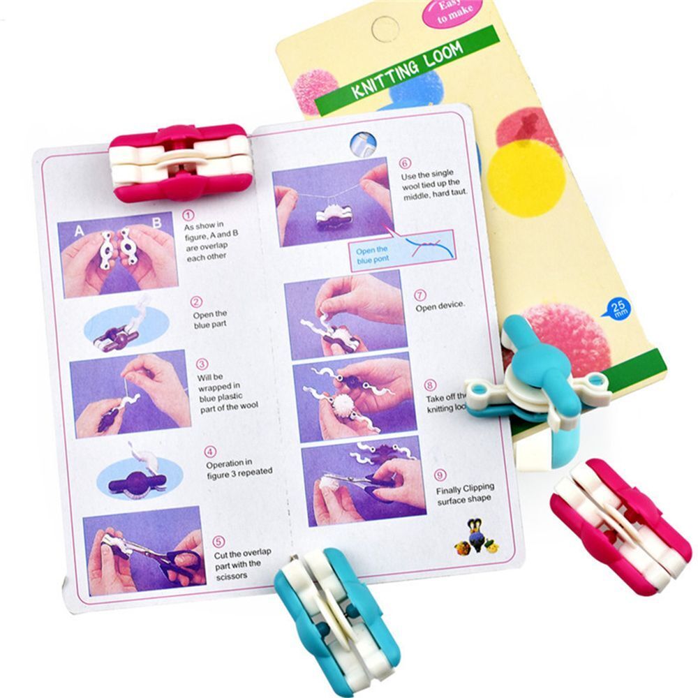 Yarn Hand Kits Needle Craft Wool Knitting Pompom Maker Weaver Tool Fluff Ball