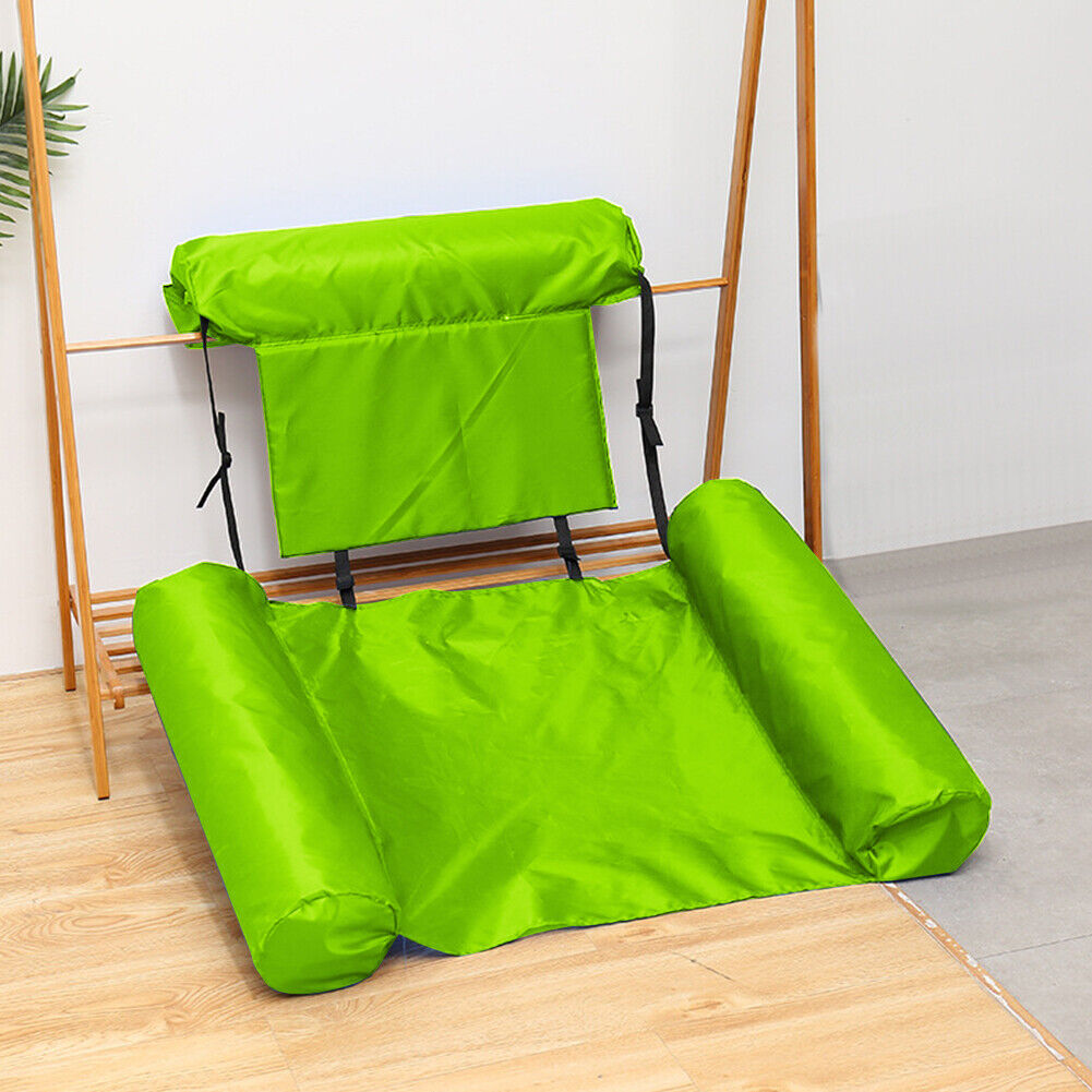 Floating Row Swimming Pool Inflatable Foldable Water Hammock Bed (Green)