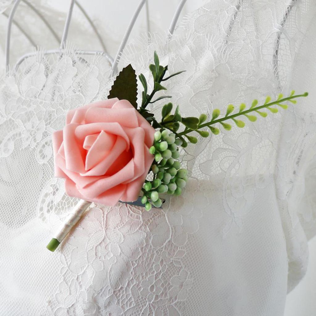 2x    Brooch Bride Corsage Banquet Prom Corsage with Clip