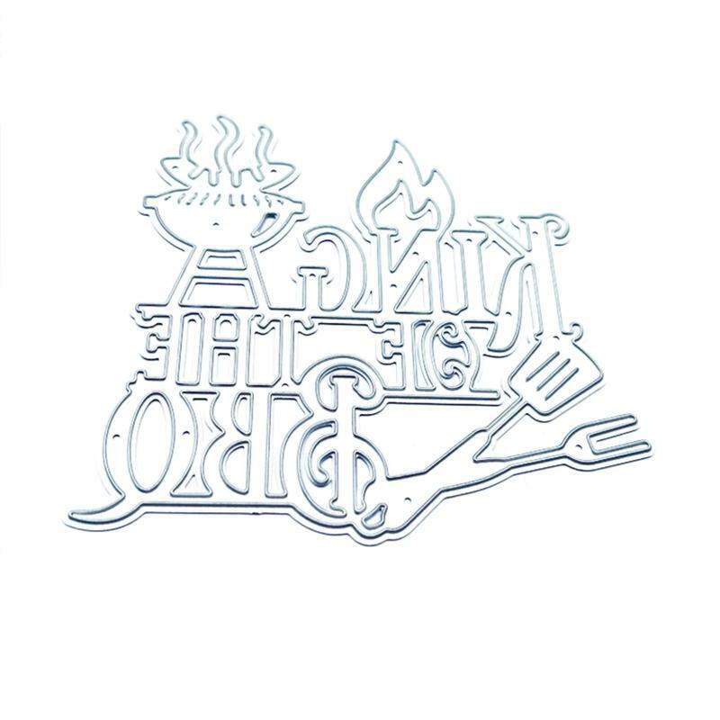 King of The BBQ Letter Metal Cutting Dies Embossing Stencil DIY Album Template